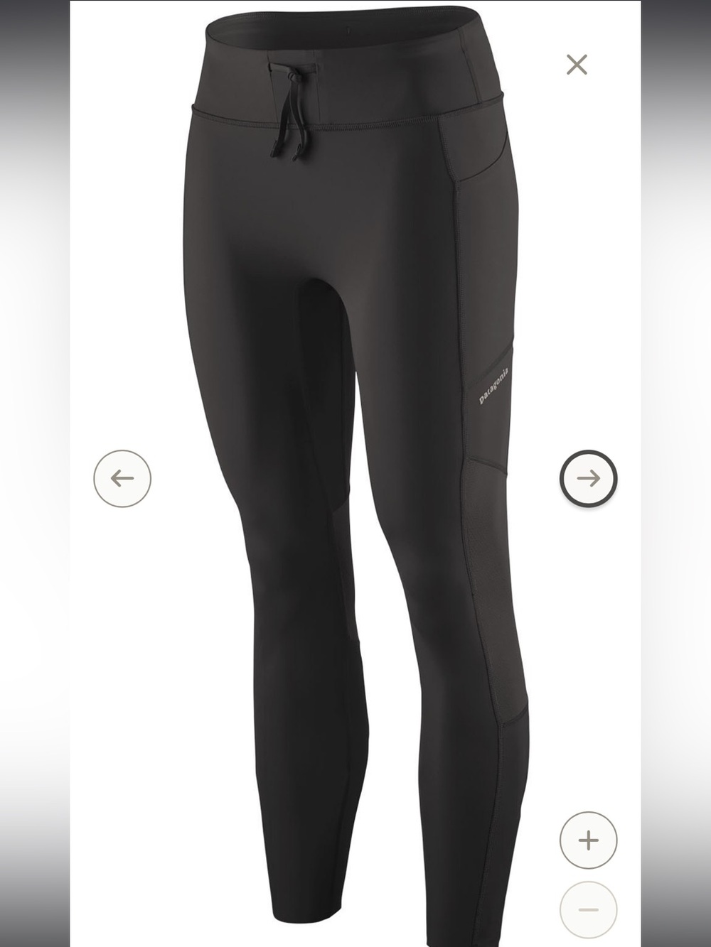 Patagonia Black High-Rise Endless Run 7/8 Leggings